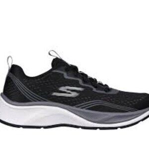 Skechers Size 7 Black and White Kids Sneakers